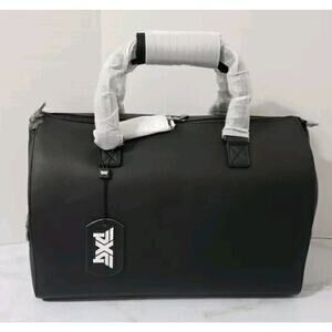 PXG Duffle Bag Purse Crossbody Strap Black Cactus Leather